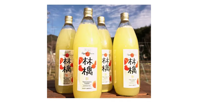 【ふるさと納税】【信州産りんご】林檎100％「ストレートジュース」（1000ml×4本）　飲料類・果汁飲料・りんご・リンゴ・果実飲料・ジュース