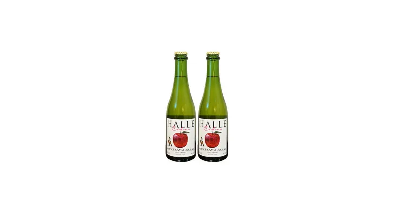 【ふるさと納税】【信州産りんご】辛口シードル「HALLE」（375ml×2本）　お酒・りんご・林檎