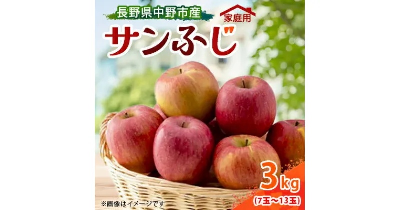 【ふるさと納税】【訳あり】【先行予約】 りんご サンふじ 3kg 家庭用 長野県産【1496270】