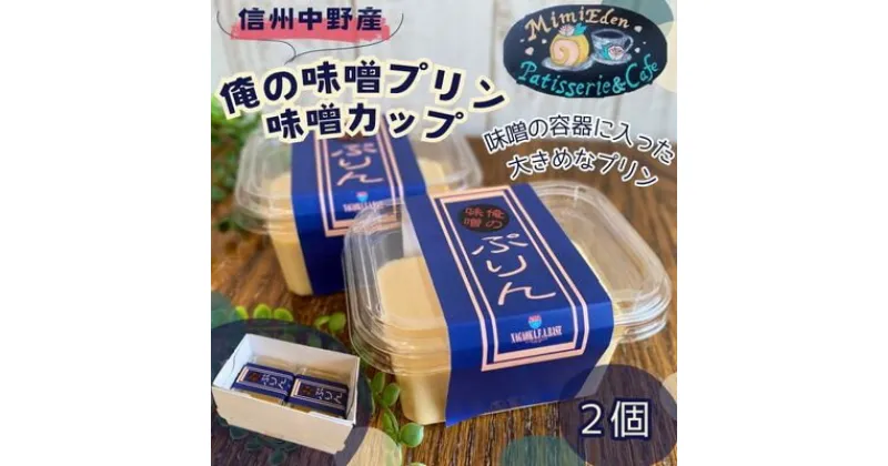 【ふるさと納税】信州中野産 俺の味噌プリン〈味噌カップに入れて食べごたえUP!〉210g×2個【配送不可地域：離島・北海道・沖縄県】【1507982】