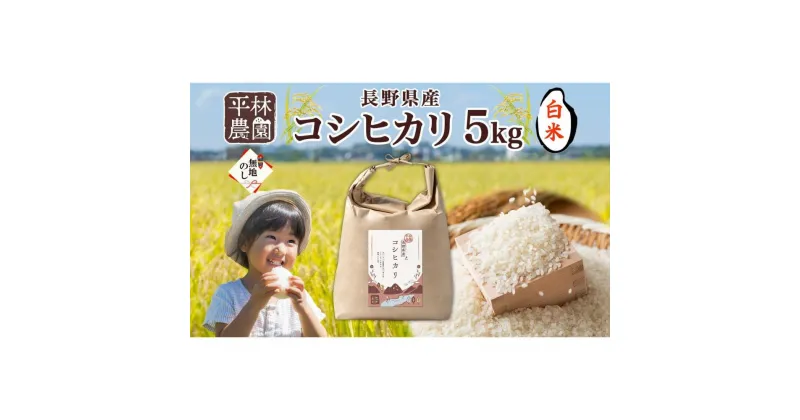 【ふるさと納税】無地熨斗 令和6年産 コシヒカリ 白米 5kg×1袋 長野県産 米 精米 お米 ごはん ライス 甘み 農家直送 産直 信州 人気 ギフト 平林農園 送料無料 熨斗 のし 名入れ不可 長野県 大町市 | お米 こめ 白米 食品 人気 おすすめ 送料無料