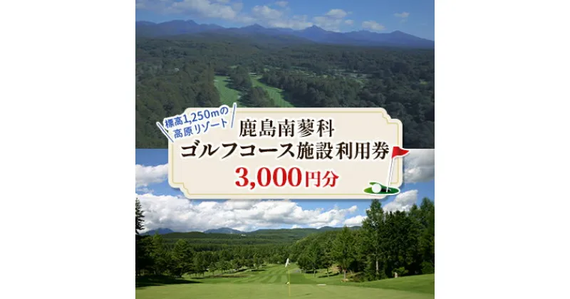 【ふるさと納税】鹿島南蓼科ゴルフコース施設利用券3,000円分(1,000円分×3枚)【1418137】