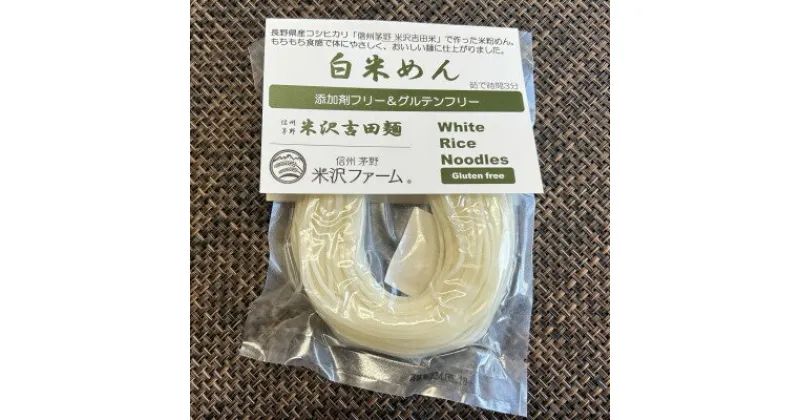 【ふるさと納税】信州茅野 米沢吉田麺　白米めん100g×10個【1495577】