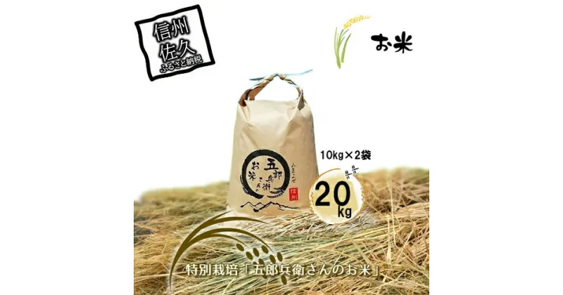 【ふるさと納税】【令和6年産】「五郎兵衛さんのお米」20kg（10kg×2）＜出荷開始：2024年10月初旬以降順次配送＞【五郎兵衛米 米 コメ 白米 精米 お米 こめ おこめ 備蓄品 仕送り おすそ分け 備蓄米 コシヒカリ こしひかり 長野県 佐久市 】