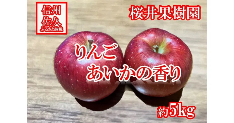 【ふるさと納税】【希少品種】　あいかの香り　ご家庭用　約5kg（1箱　10～23個入り）（沖縄、離島への配送不可）〈出荷時期：2024年11月10日出荷開始　～　2024年11月25日出荷終了〉【幻のリンゴ　希少品種あいかの香り 長野県 佐久市 】