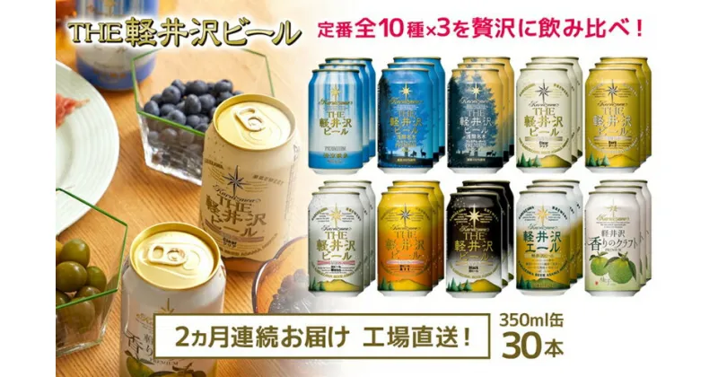 【ふるさと納税】【2カ月定期便】 THE軽井沢ビール 10種 30本 飲み比べ ギフトセット 【 軽井沢ブルワリー お中元 お歳暮 母の日 父の日 家飲み おすすめ お取り寄せ 内祝い 贅沢なセット 長野県 佐久市 】