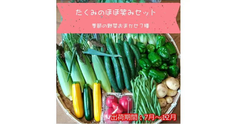 【ふるさと納税】たくみのほほ笑みセット (季節の野菜おまかせ7種)＜出荷開始：2024年7月1日～2024年 12月22日まで＞ 高原野菜 レシピ 【 産地直送 産直 季節の野菜 旬の野菜 詰合せ 有機野菜 有機栽培 長野県 佐久市 】