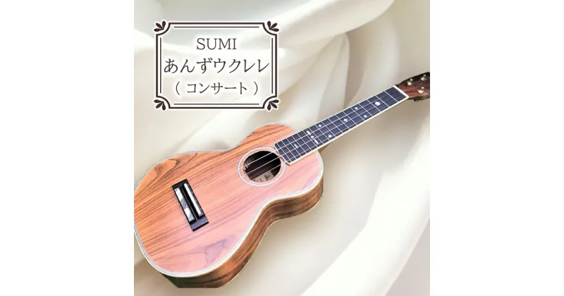 【ふるさと納税】 SUMIあんずウクレレ ( コンサート ) ｜ SUMI ウクレレ 杏材 国産木材 工芸品 千曲市 長野県