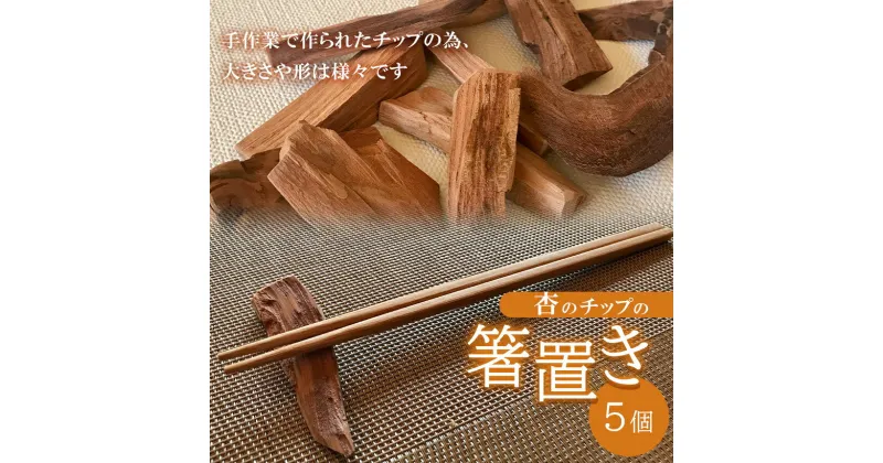 【ふるさと納税】杏のチップの箸置き（5個セット） ｜ あんず 杏 工芸品 特産品 千曲市 長野県