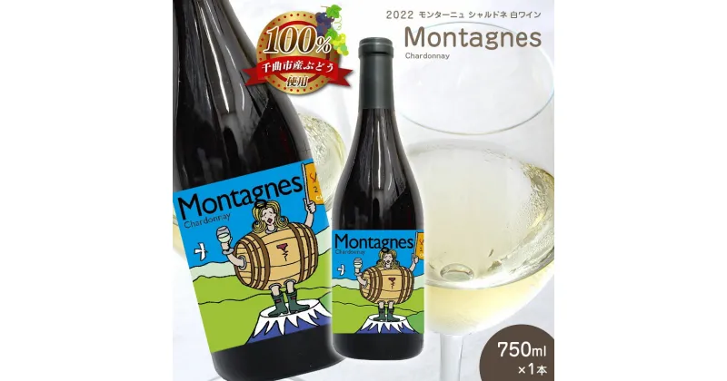 【ふるさと納税】2022 Montagnes Chardonnay モンターニュ シャルドネ 750ml×1本 ｜飲料 洋酒 お酒 アルコール ドリンク ワイン 白ワイン シャルドネ wine Chardonnay 2022 Montagnes Chardonnay モンターニュ ワイン用 ぶどう 品種 特産品 千曲市 長野県 日本 ワイナリー