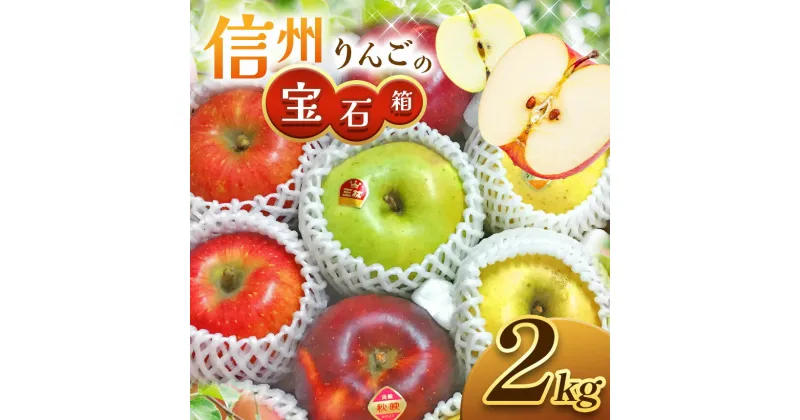 【ふるさと納税】信州 りんご 詰合せ 約2kg りんごの宝石箱 ｜ 果物 フルーツ りんご 林檎 リンゴ 多品種 特産品 千曲市 長野県 信州 シナノスイート シナノゴールド 秋映 あいかの香り 群馬名月 王林 紅玉 シナノホッペ サンふじ 詰め合わせ