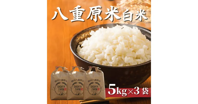 【ふるさと納税】令和6年産八重原米新米予約 精米 15kg (5kg×3袋) お米 コシヒカリ白米 美味しい 甘い ギフト お中元 お歳暮 自宅用 家庭用 国産長野県東御市