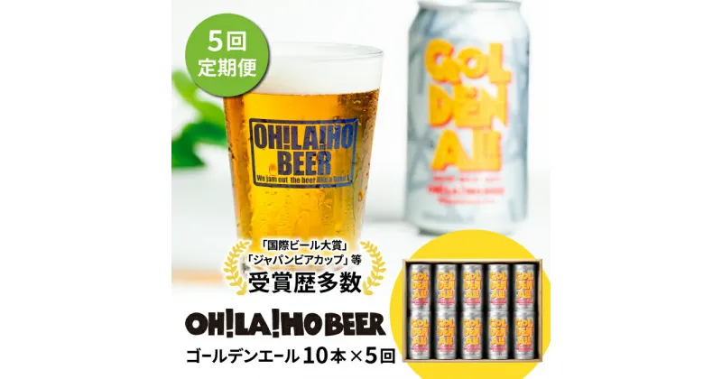 【ふるさと納税】クラフトビール ゴールデンエール 10本セット 定期便 (5回) オラホビール お酒 おしゃれ 地ビール ギフト 美味しい 国産 長野県東御市