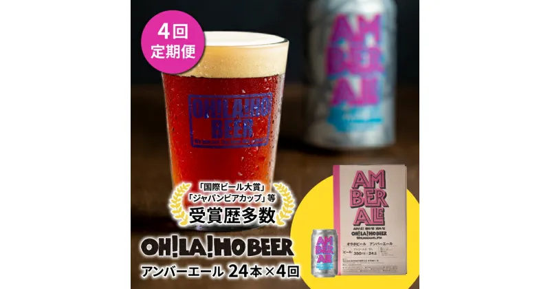 【ふるさと納税】クラフトビール アンバーエール 24本セット 定期便 (4回) オラホビール お酒 おしゃれ 地ビール ギフト 美味しい 国産 長野県東御市