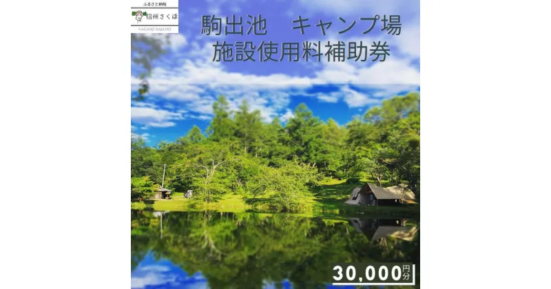 【ふるさと納税】2024シーズン　信州さくほ　駒出池キャンプ場　施設使用料補助券　30,000円分〔AD-06〕