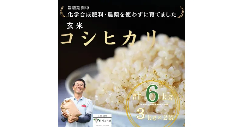 【ふるさと納税】令和6年産　炊きあがりのつやと香りが良く、うま味も強い　コシヒカリ　玄米6kg　佐久穂とさや農園〔ST-B3-2〕