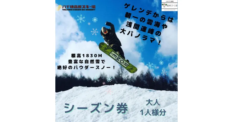 【ふるさと納税】2024-2025シーズン　八千穂高原スキー場　シーズン券　大人1名様〔AD-10〕