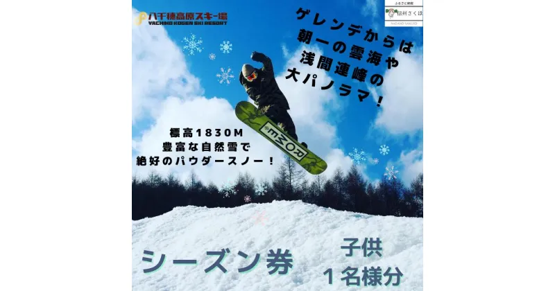 【ふるさと納税】2024-2025シーズン　八千穂高原スキー場　シーズン券　子ども　1名様〔AD-12〕