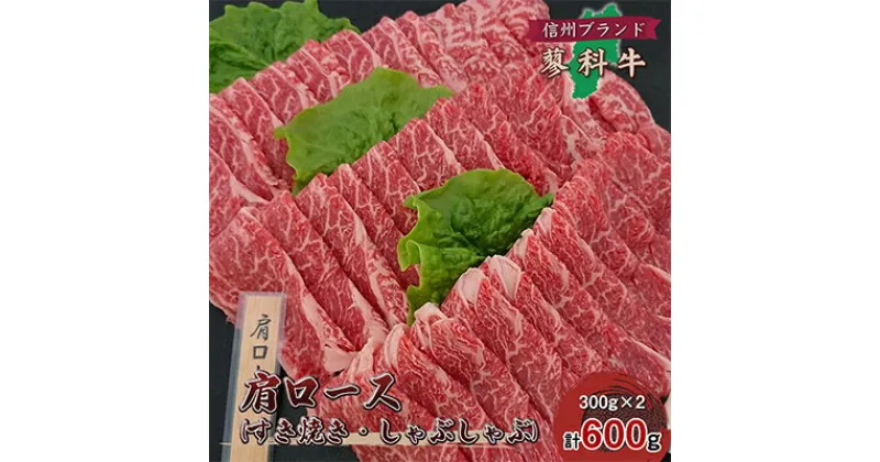 【ふるさと納税】【牛肉肩ロースすき焼きしゃぶしゃぶ用】信州蓼科牛の厳選部位(300g×2パック)御代田町古越牧場産【配送不可地域：離島】【1297041】