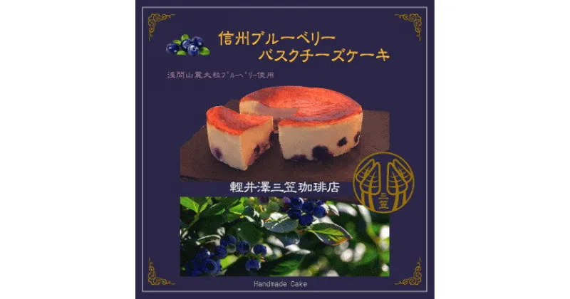 【ふるさと納税】信州のバスクチーズケーキ【浅間山麓大粒ブルーベリー】【配送不可地域：離島】【1455515】